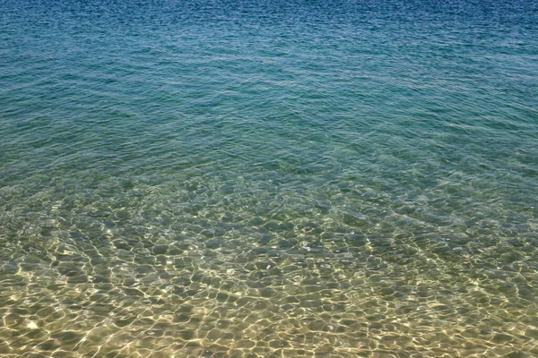 Kleur Van Zeewater Aan Middellandse Zee Kust — Stockfoto