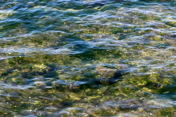 Kolor Wody Morskiej Wybrzeżu Morza Śródziemnego — Zdjęcie stockowe