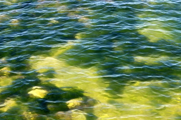 Kolor Wody Morskiej Wybrzeżu Morza Śródziemnego — Zdjęcie stockowe