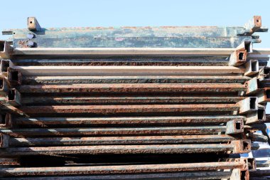 Eski ve paslı demirin dokusu.