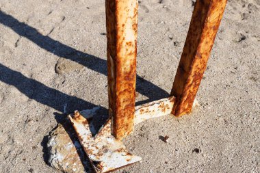 Eski ve paslı demirin dokusu.