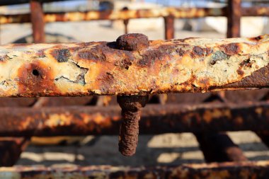Eski ve paslı demirin dokusu.