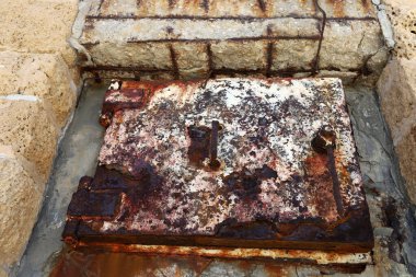 Eski ve paslı demirin dokusu.