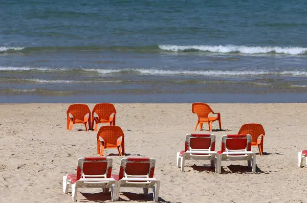 Sandy Beach Mediterranean Sea — Stock Photo, Image