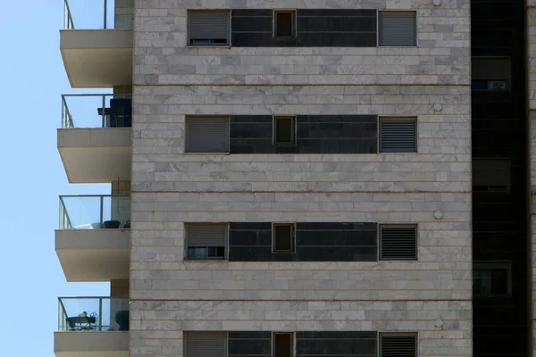 External Balcony Facade Residential Building — Stock Photo, Image