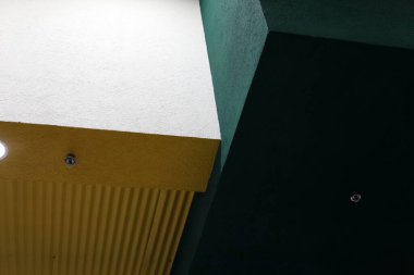 Soyut renk arkaplanındaki çizgiler ve geometrik şekiller. Vektör illüstrasyonu .