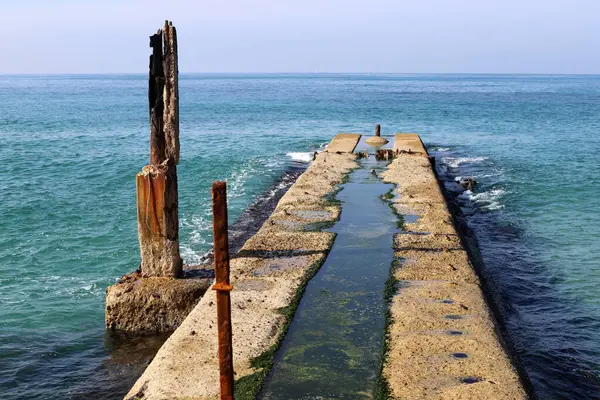 Tel Aviv limanındaki tekne ve yatlar için bir rıhtım..