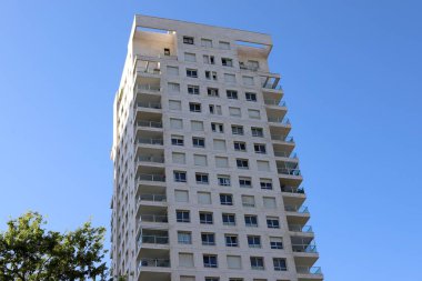 İsrail 'deki bina ve yapıların mimari ayrıntıları. Modern mimarinin soyut bir parçası.