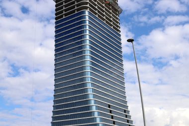 İsrail 'deki bina ve yapıların mimari ayrıntıları. Modern mimarinin soyut bir parçası.