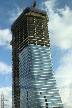 İsrail 'deki bina ve yapıların mimari ayrıntıları. Modern mimarinin soyut bir parçası.