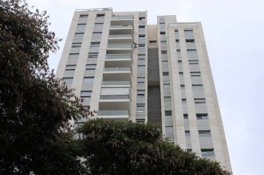 İsrail 'deki bina ve yapıların mimari ayrıntıları. Modern mimarinin soyut bir parçası.