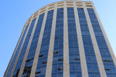 İsrail 'deki bina ve yapıların mimari ayrıntıları. Modern mimarinin soyut bir parçası.