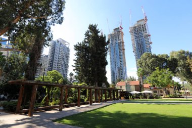 Tel Aviv İsrail 01 / 07 / 2024. Tel Aviv, İsrail 'in Akdeniz kıyısında bir şehirdir..