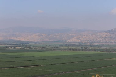 Kuzey İsrail 'deki dağların manzarası.