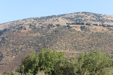 Kuzey İsrail 'deki dağların manzarası.