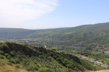 Kuzey İsrail 'deki dağların manzarası.