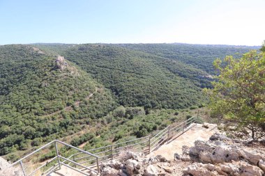 Kuzey İsrail 'deki dağların manzarası.