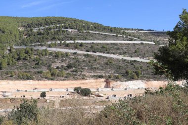 Kuzey İsrail 'deki dağların manzarası.