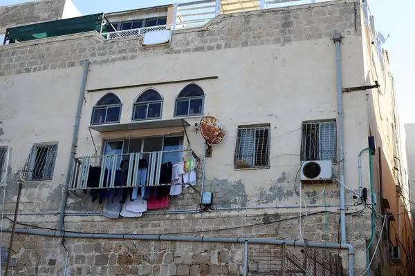 Akko Israel 05/26/1924. Antik şehir - Akdeniz kıyısındaki liman