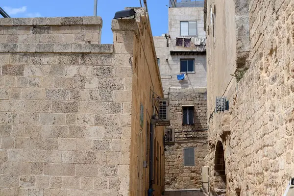 Akko Israel 05/26/1924. Antik şehir - Akdeniz kıyısındaki liman