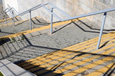 İsrail 'deki bina ve yapıların inşasında mimari bir detay olarak merdivenler.