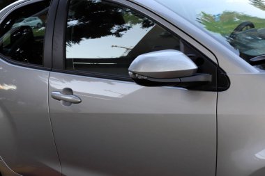 Araba vücut parçalarının yakın plan çekimi.