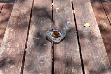 Sigara içerken kül tablası.