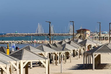 Tel Aviv İsrail 10-18-2024. Tel Aviv, Akdeniz kıyısında bir şehirdir..