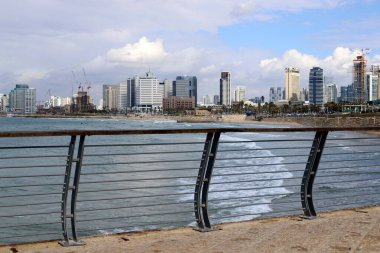 Tel Aviv İsrail 10-18-2024. Tel Aviv, Akdeniz kıyısında bir şehirdir..