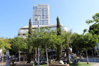 Tel Aviv İsrail 10-18-2024. Tel Aviv, Akdeniz kıyısında bir şehirdir..