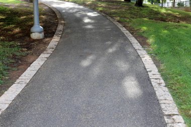 Şehir parkında yaya yolu.