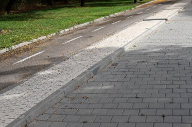 Şehir parkında yaya yolu.