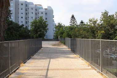 Şehir parkında yaya yolu.