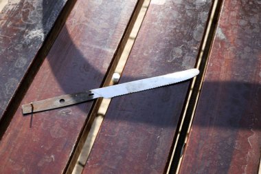 Tahta ve kirişlerden üretilen ürünlerin dokusu.