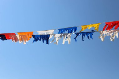 İsrail 'de bir şehir parkında dalgalanan bir bayrak.