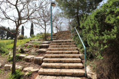 İsrail 'deki bina ve yapıların inşasında mimari bir detay olarak merdivenler.