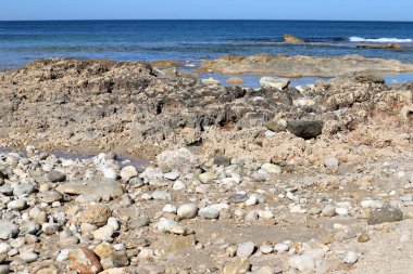Kuzey İsrail 'deki Akdeniz kıyıları.
