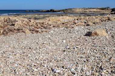 Kuzey İsrail 'deki Akdeniz kıyıları.