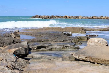 Kuzey İsrail 'deki Akdeniz kıyıları.