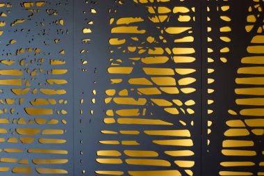 İnşaattaki mimari detaylar olarak çizgiler ve geometrik şekiller.