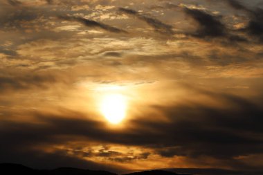 Kuzey İsrail 'de güneş ufukta batıyor..