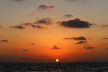 Kuzey İsrail 'de güneş ufukta batıyor..