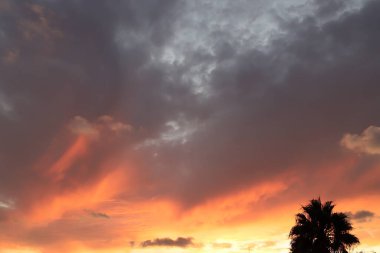 Kuzey İsrail 'de güneş ufukta batıyor..