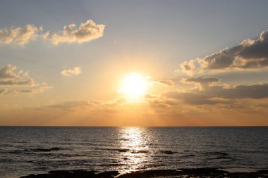 Kuzey İsrail 'de güneş ufukta batıyor..