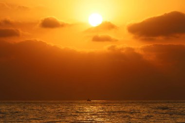 Kuzey İsrail 'de güneş ufukta batıyor..