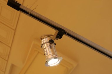 A lamp for illuminating a room at night.