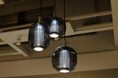 A lamp for illuminating a room at night.