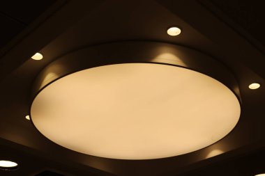 A lamp for illuminating a room at night.