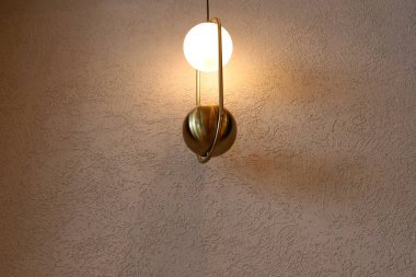 A lamp for illuminating a room at night.