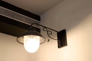 A lamp for illuminating a room at night.